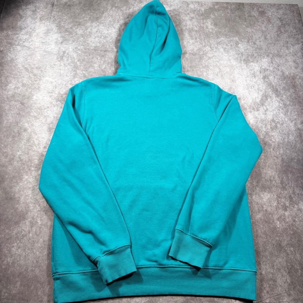 The North Face Mens Half Dome Pullover Hoodie Teal Blue Big Logo Sweatshirt M - Picture 3 of 8